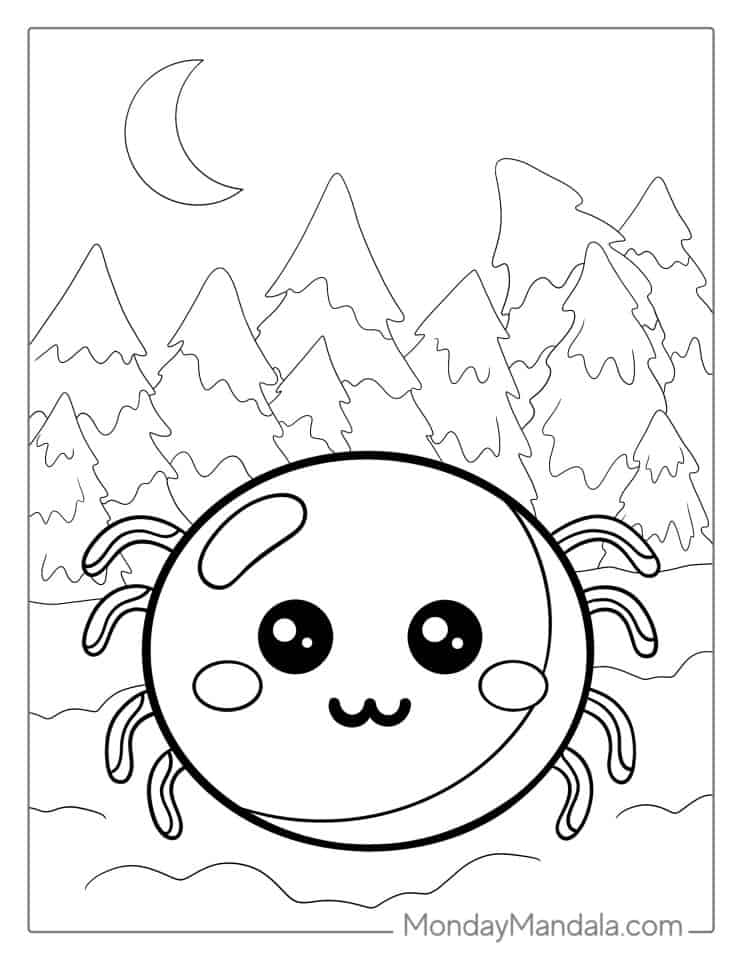 free halloween spider coloring pages printable jpg