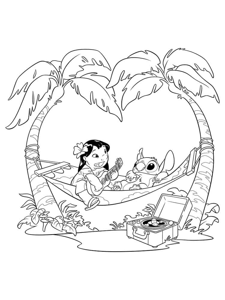 lilo and stitch relaxing coloring jpg jpg