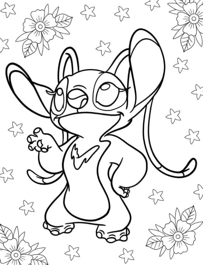 lilo stitch coloring pages angel experiment character coloring page png jpg