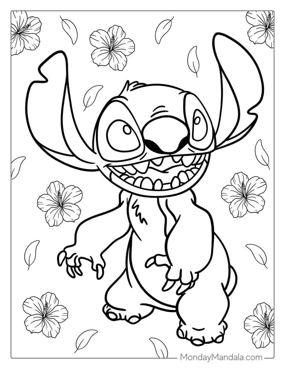 149+ Fun Stitch Ohana Coloring Pages Printable