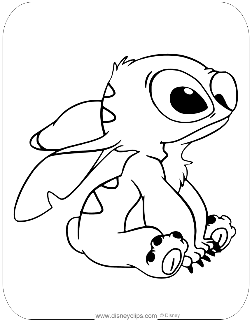 46+ Amazing Cute Disney Stitch Coloring Pages Realistic