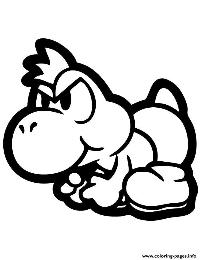 44+ Fun Cute Yoshi Coloring Pages to Print