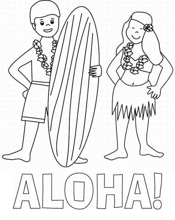 19+ Inspiring Aloha Coloring Pages Printable