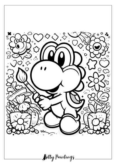 30+ Ultimate Cute Yoshi Coloring Pages Printable Sheets