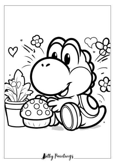 41+ New Cute Yoshi Coloring Pages to Print