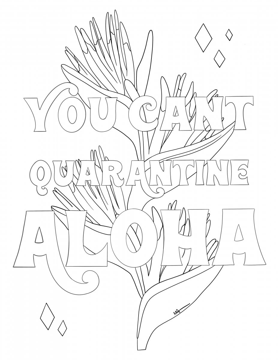 28+ Realistic Aloha Coloring Pages Printable