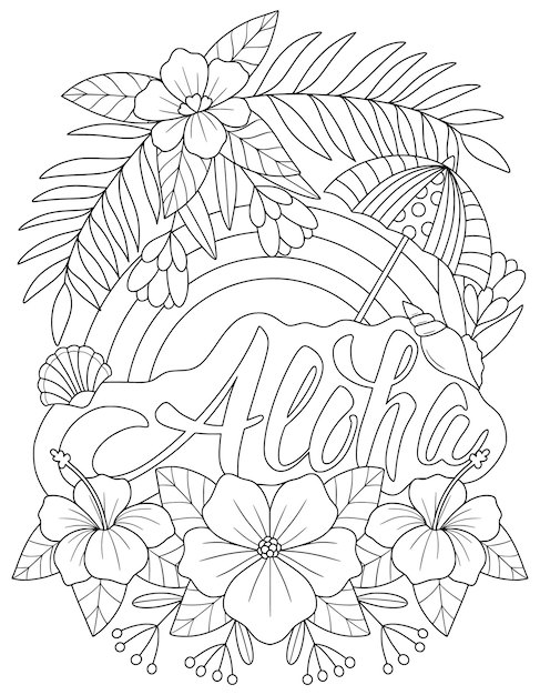 free aloha coloring pages printable jpg