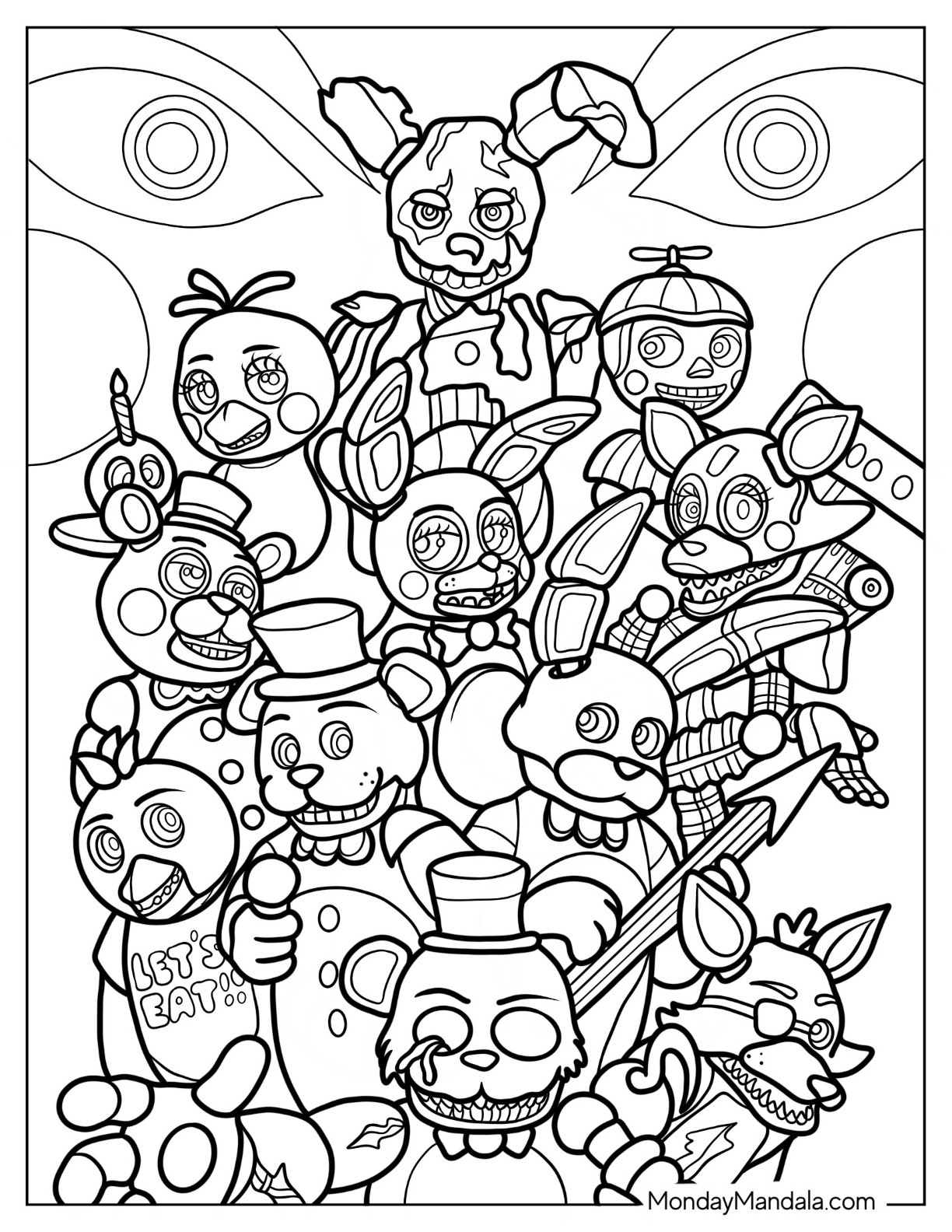 happy coloring pages all characters printable jpg