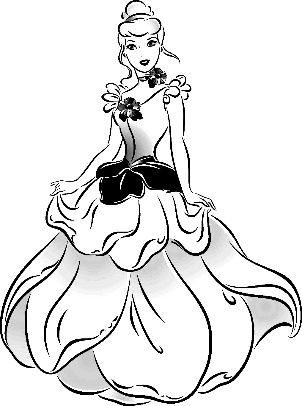 48+ Free Cinderella Coloring Pages for Kids Printable