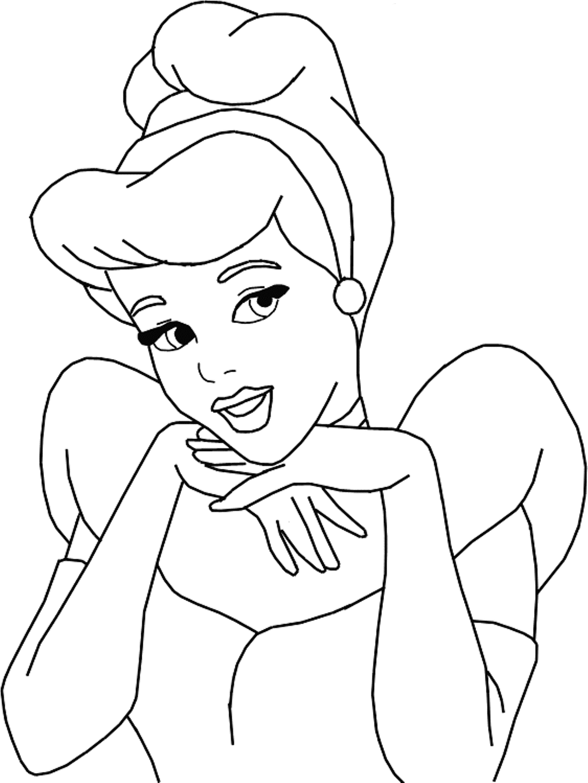 easy cinderella coloring pages for kids printable jpg