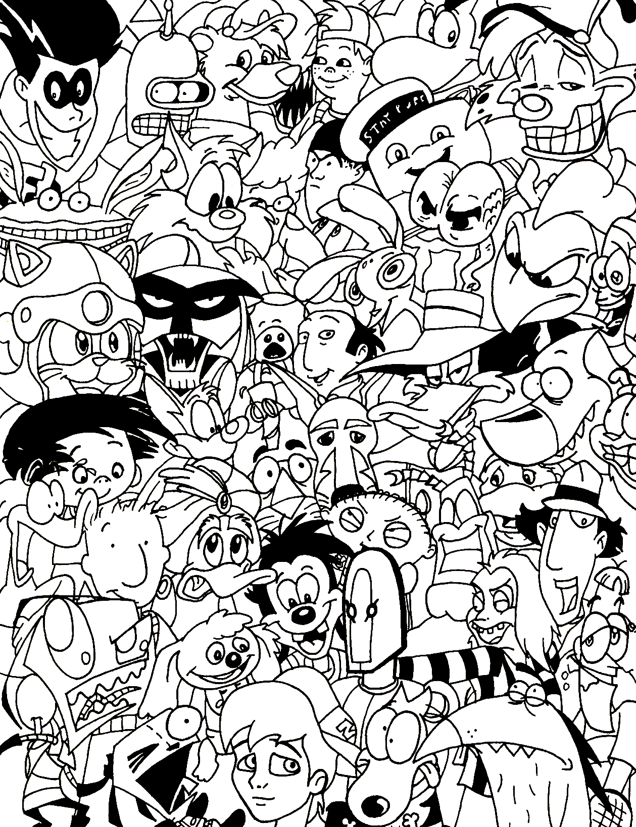 new coloring pages all characters printable jpg