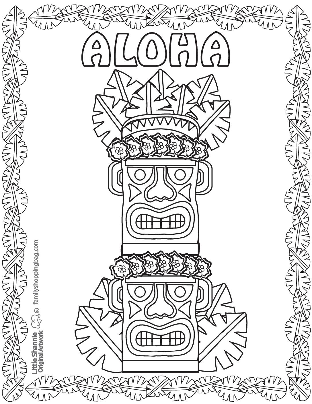 65+ Creative Aloha Coloring Pages Printable