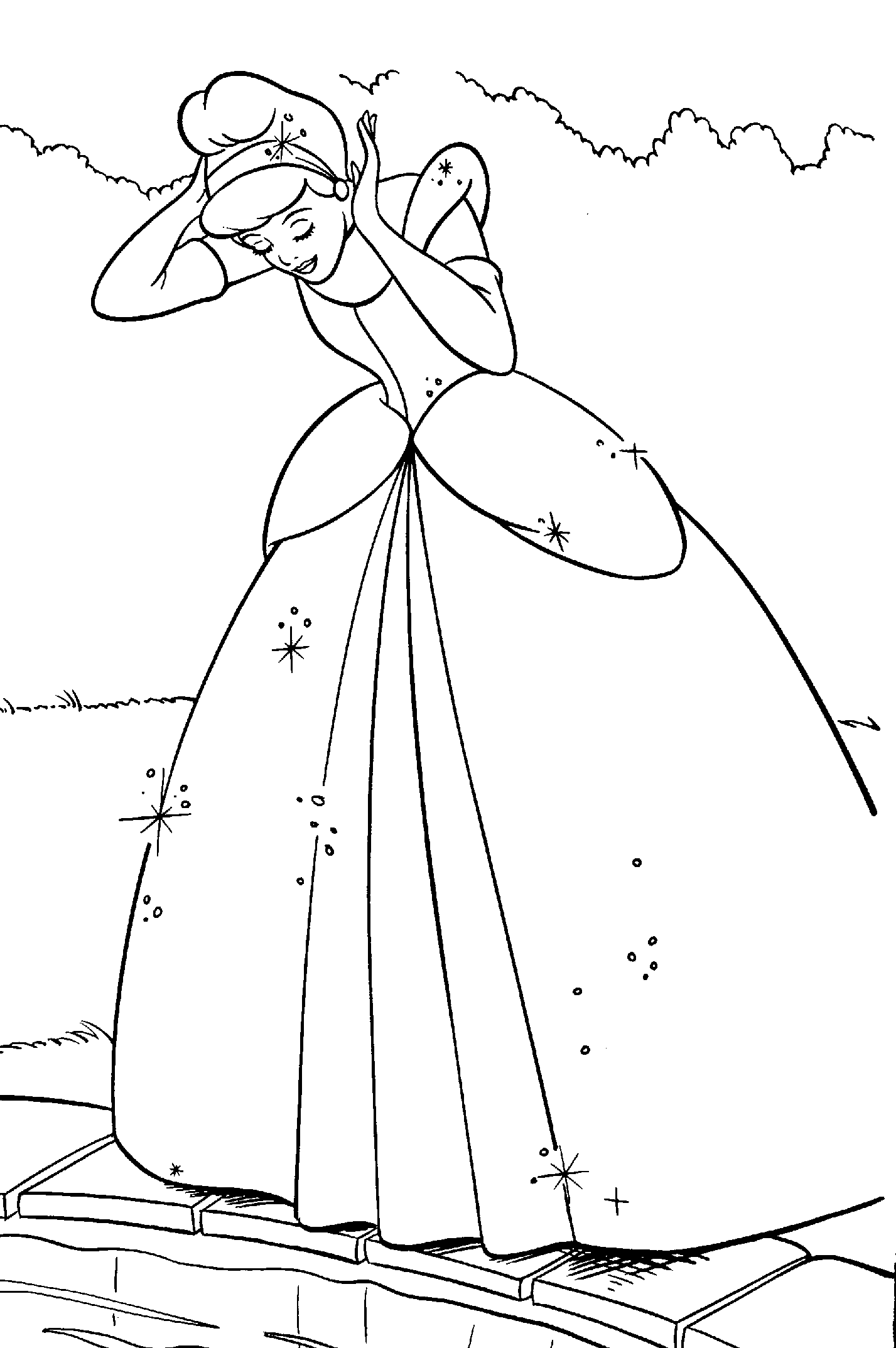 65+ Top Cinderella Coloring Pages for Kids Printable