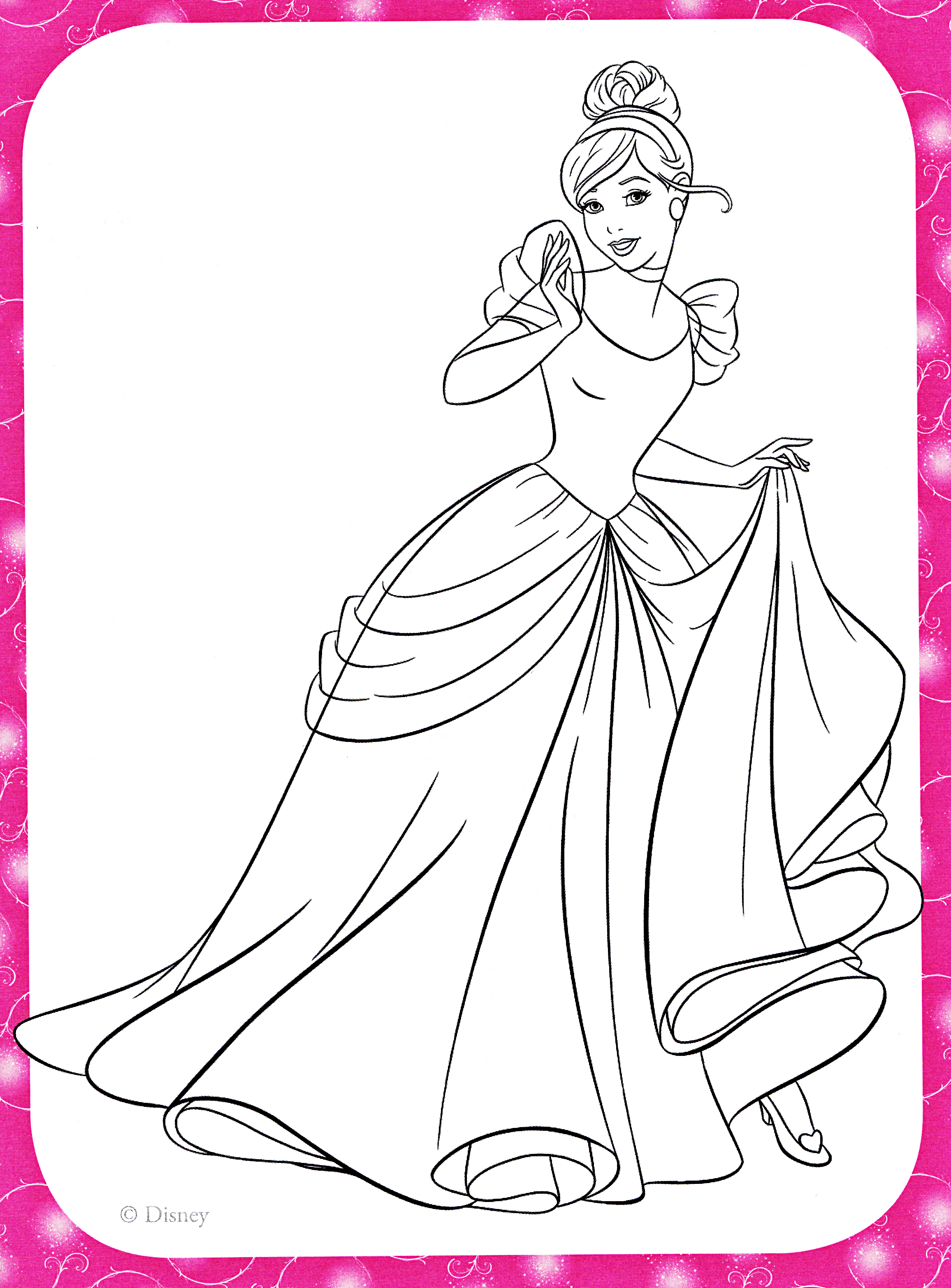 adorable cinderella coloring pages for kids printable jpg