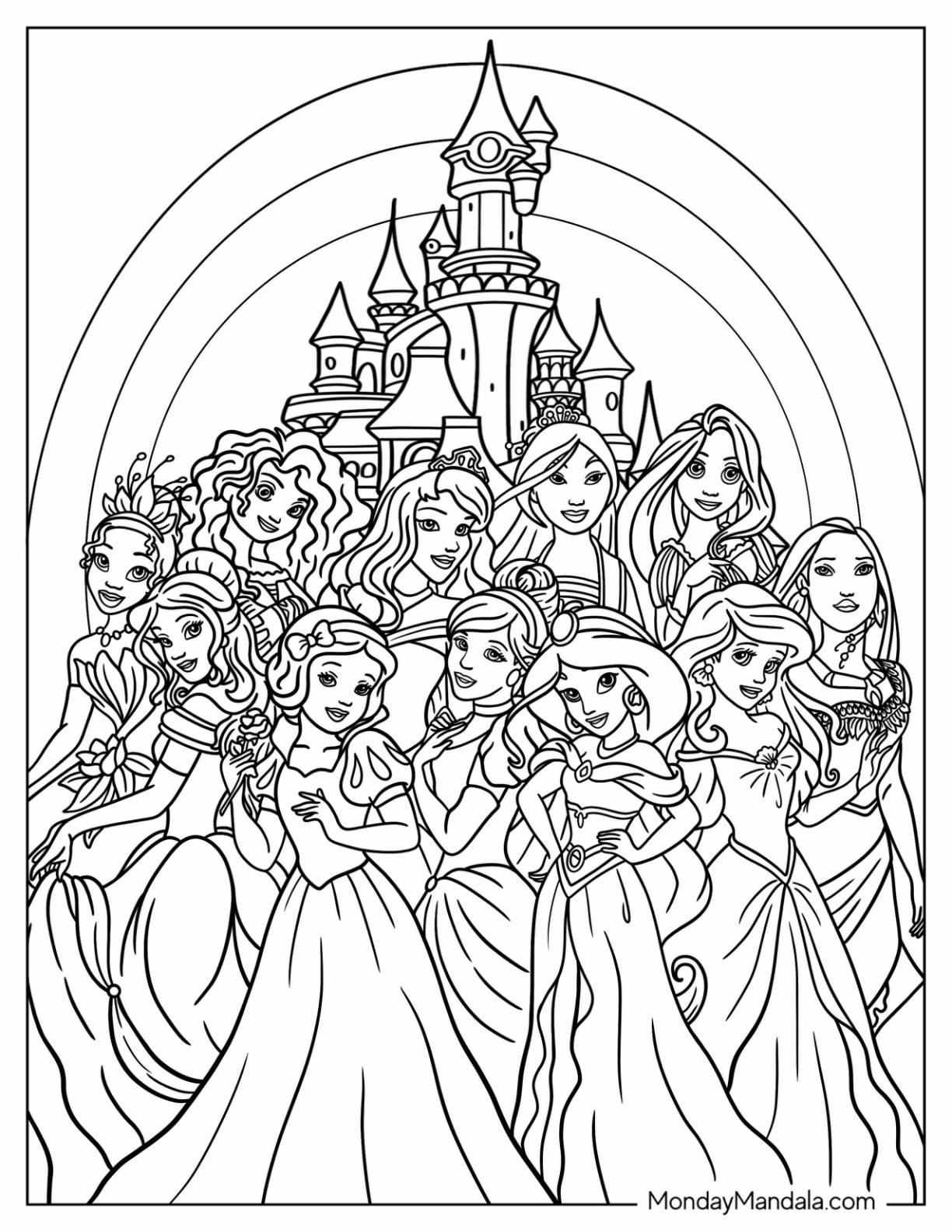 69+ Trendy Princess Coloring Images Printable