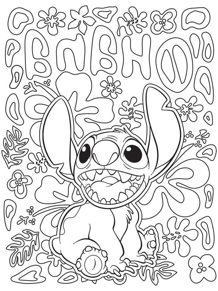 30+ Entertaining Cute Disney Stitch Coloring Pages Unique