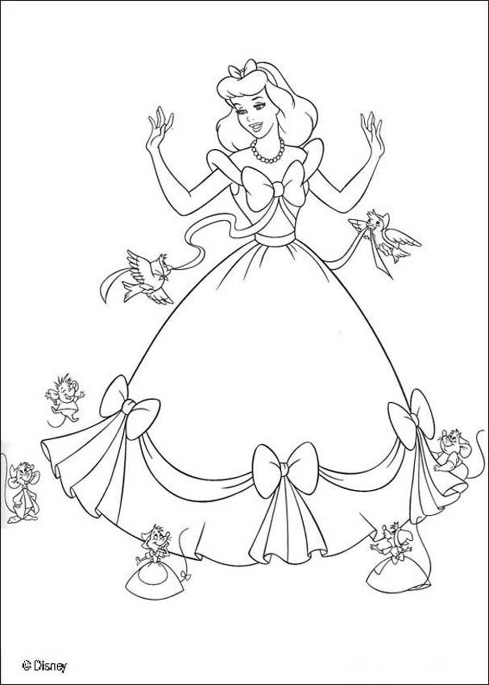 colorful cinderella coloring pages for kids printable jpg