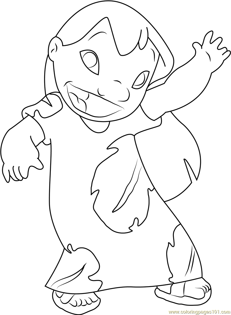 70+ Adorable Lilo Coloring Pages Printable