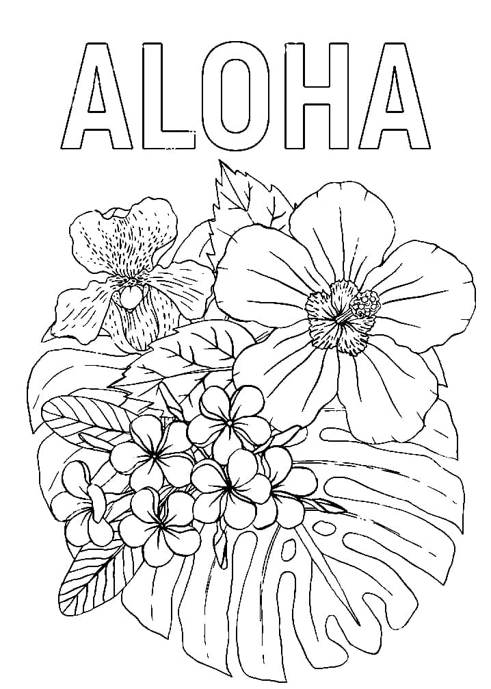 71+ Artistic Aloha Coloring Pages Printable