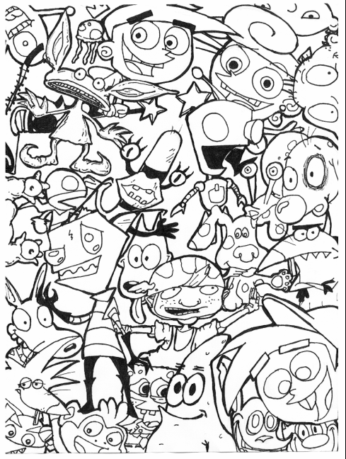 73+ Lovely Coloring Pages All Characters Printable