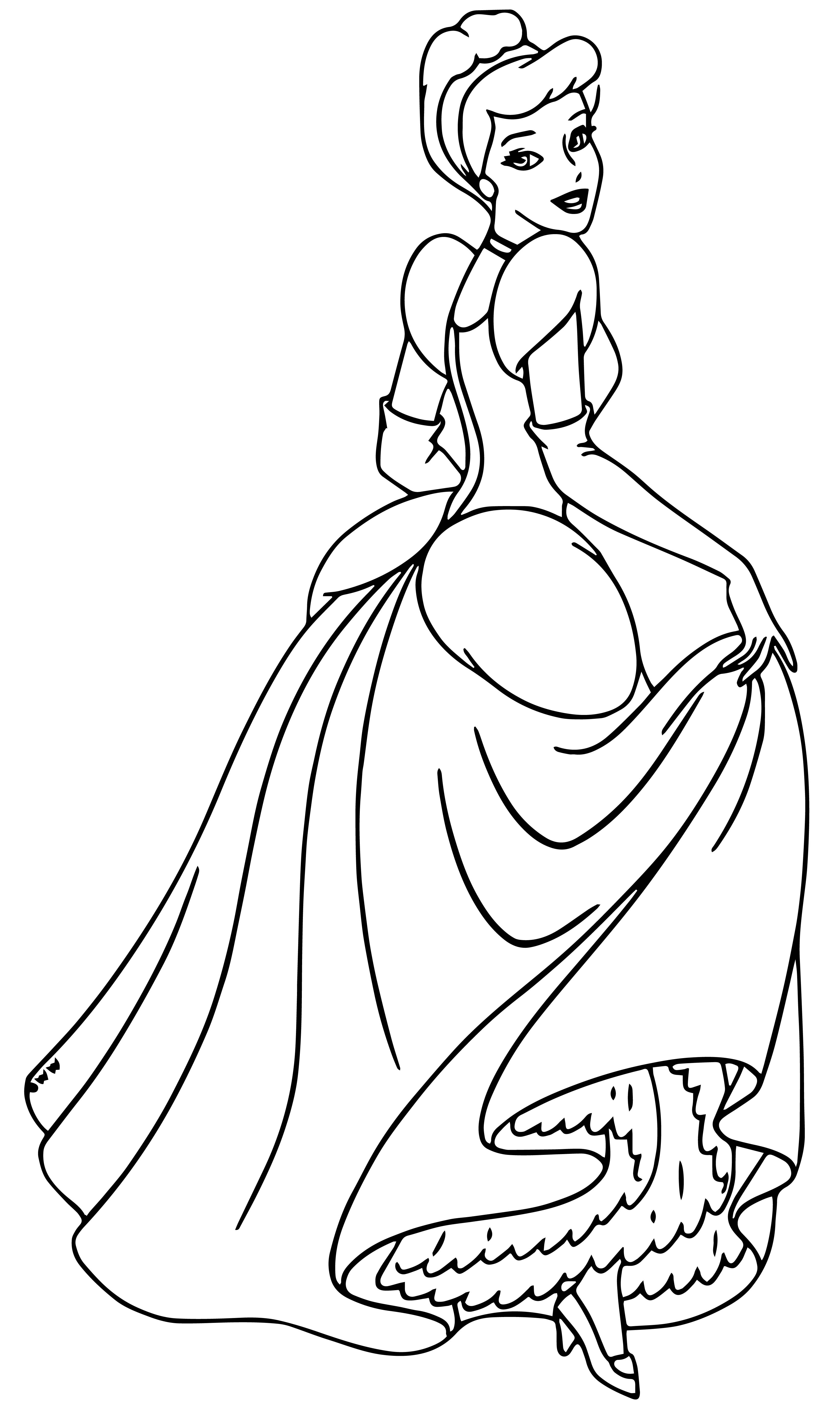 downloadable cinderella coloring pages for kids printable jpg