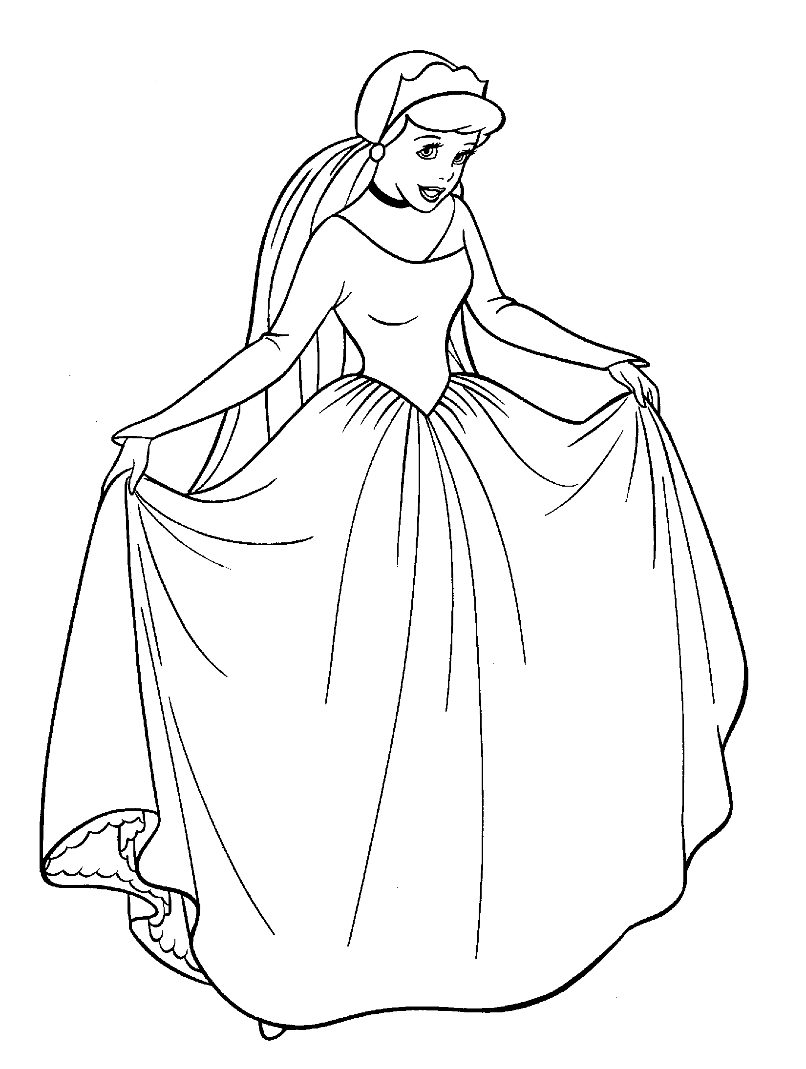 90+ Lovely Cinderella Coloring Pages for Kids Printable