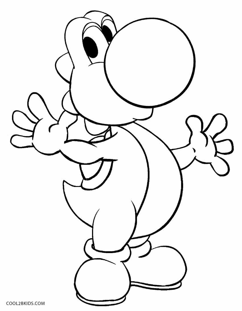 31+ Top Cute Yoshi Coloring Pages Easy Kids