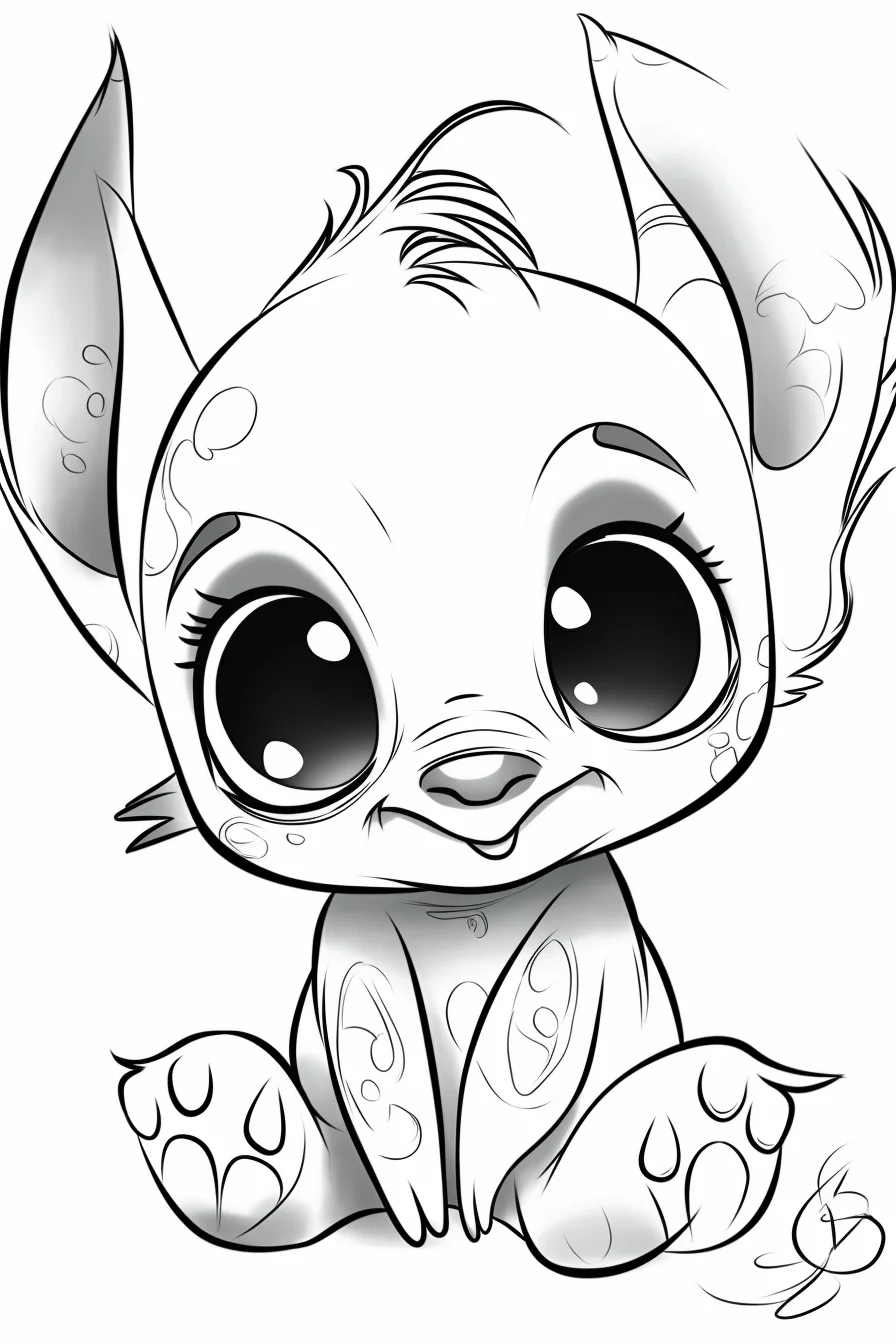 33+ Amazing Adorable Stitch Coloring Pages for Educational