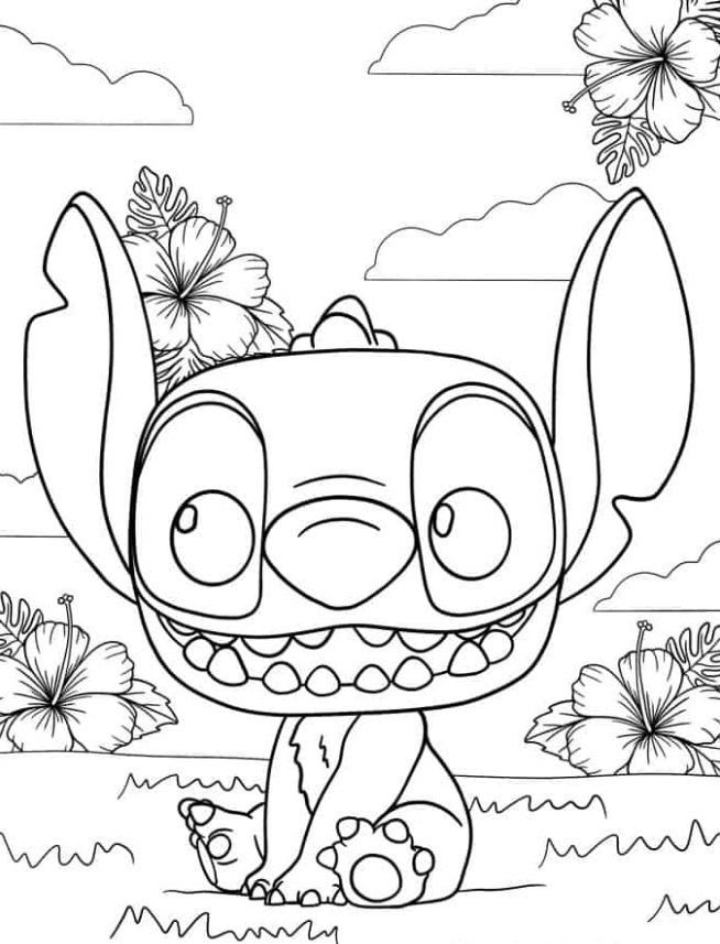 36+ Adorable Stitch 626 Coloring Pages Printable Sheets