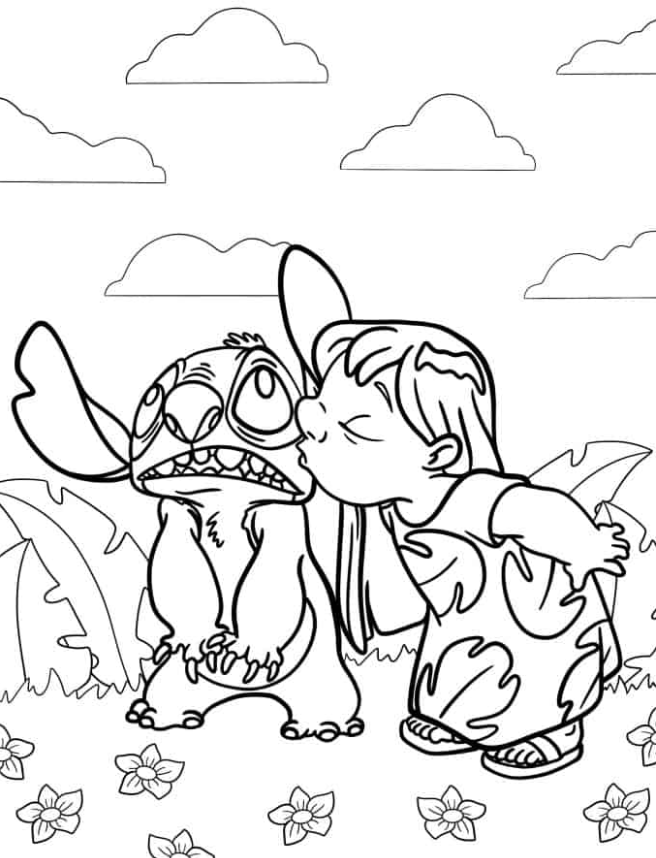 37+ Happy Adorable Stitch Coloring Pages Unique