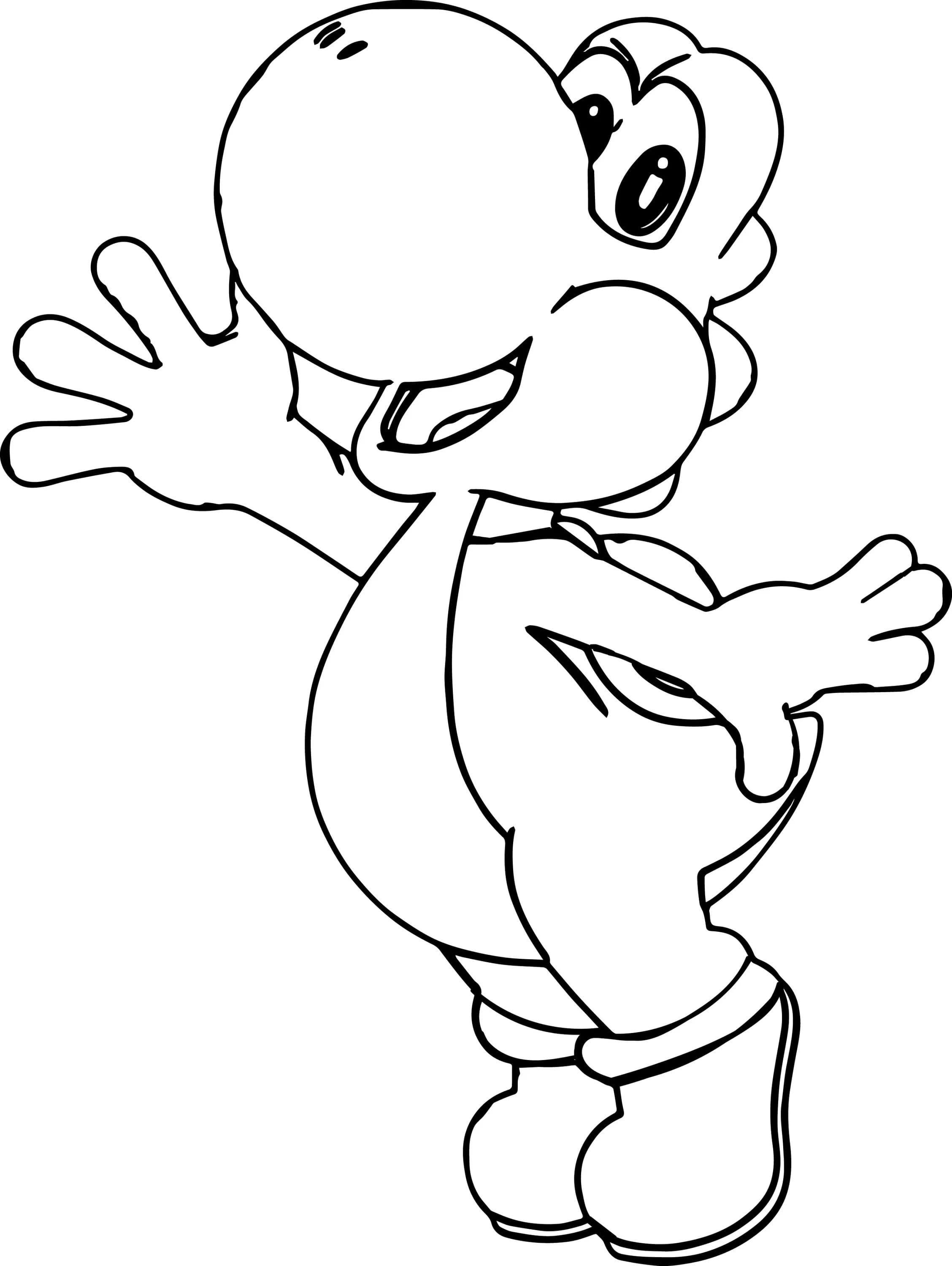 43+ Ultimate Cute Yoshi Coloring Pages with Simple Outline