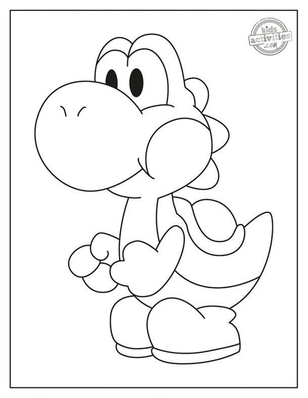 31+ Easy Cute Yoshi Coloring Pages Easy