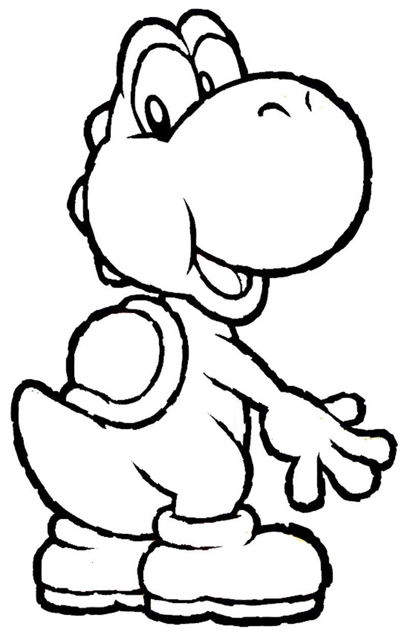 40+ Realistic Cute Yoshi Coloring Pages Detailed