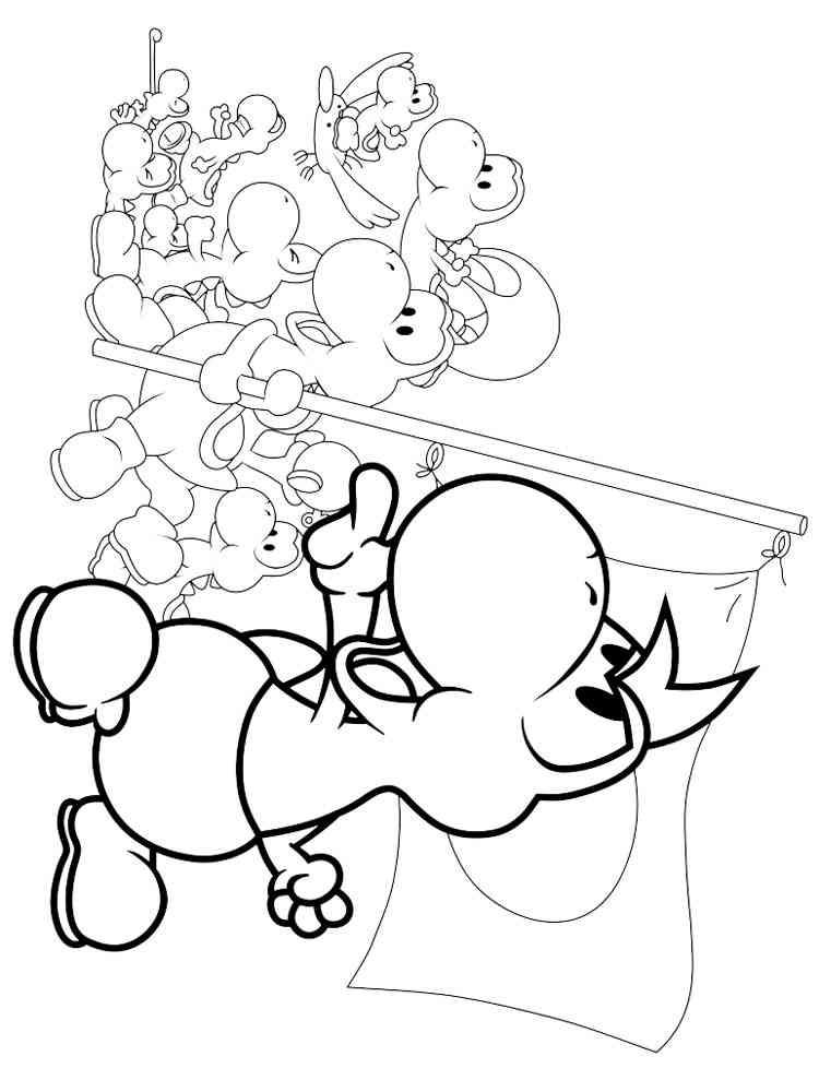 34+ Lovely Cute Yoshi Coloring Pages with Simple Outline