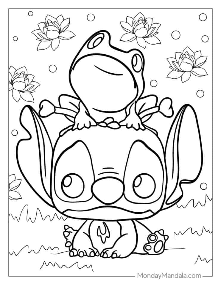 36+ Unique Stitch 626 Coloring Pages Easy Kids