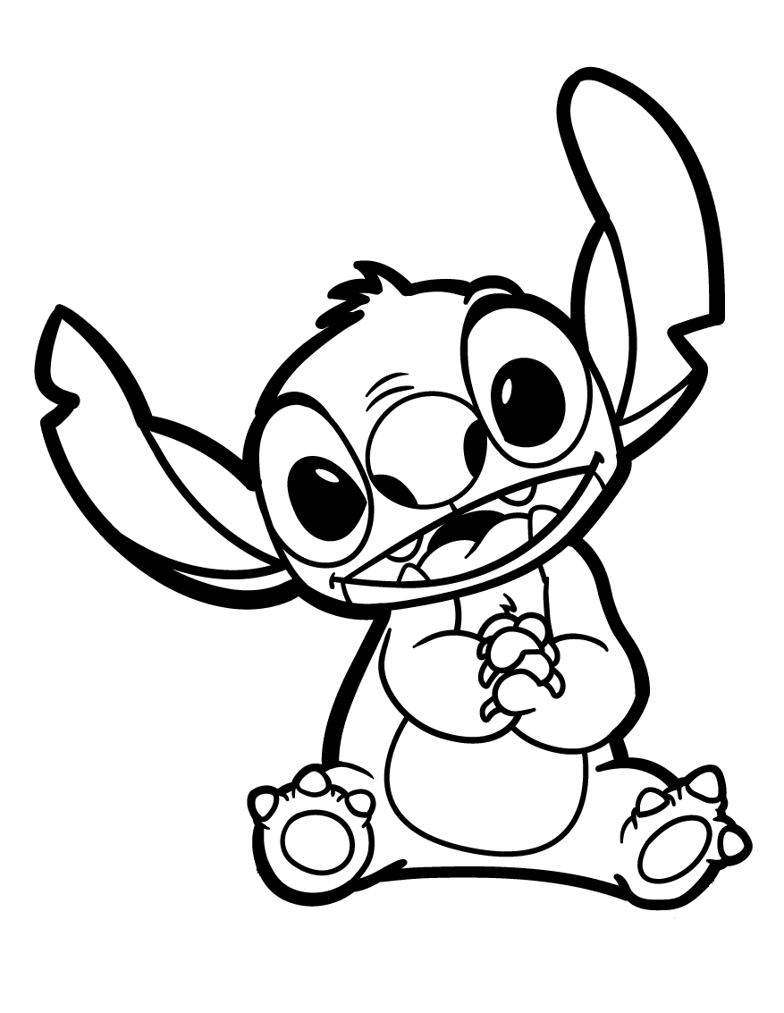 38+ Top Cute Disney Stitch Coloring Pages Free Printable