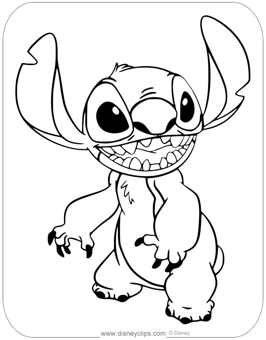 40+ Free Adorable Stitch Coloring Pages with Simple Outline