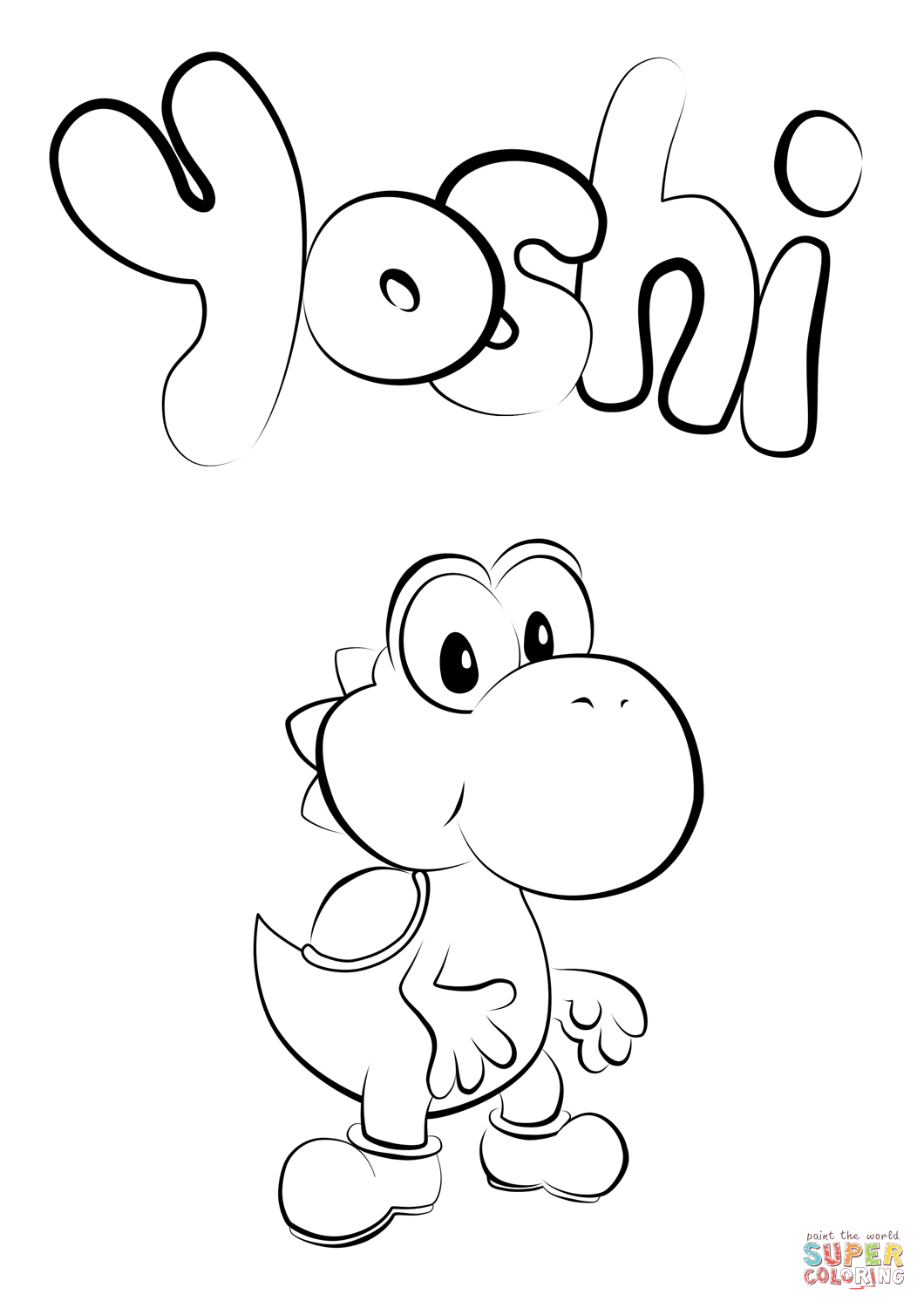 41+ Entertaining Cute Yoshi Coloring Pages to Print