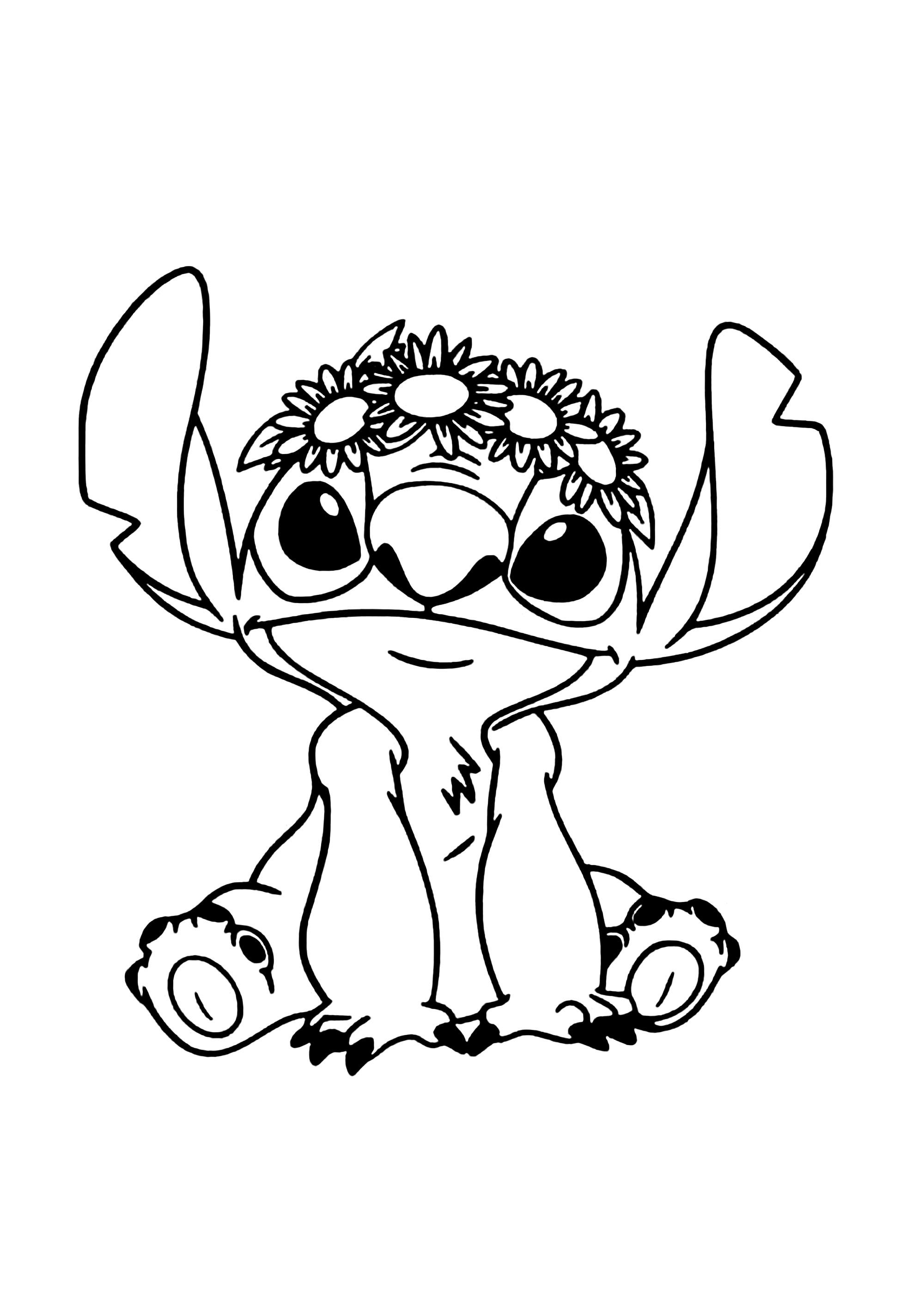 37+ Engaging Cute Disney Stitch Coloring Pages for Kids and Adult