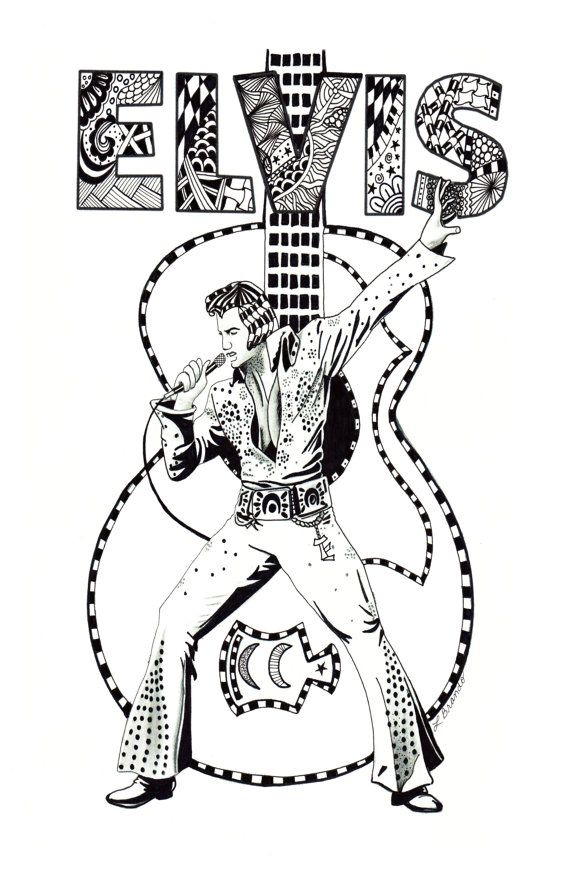 dfdcbfbdaeb elvis presley zentangle jpg jpg