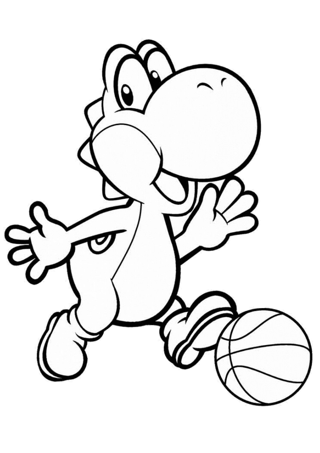 37+ Educational Cute Yoshi Coloring Pages Detailed