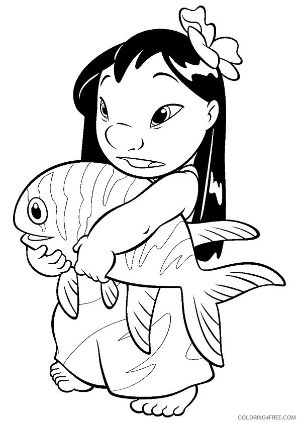 lilo and stitch coloring pages lilo catch a fish coloringfree com jpg jpg