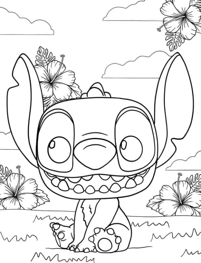 33+ Adorable Elvis Stitch Coloring Pages Printable