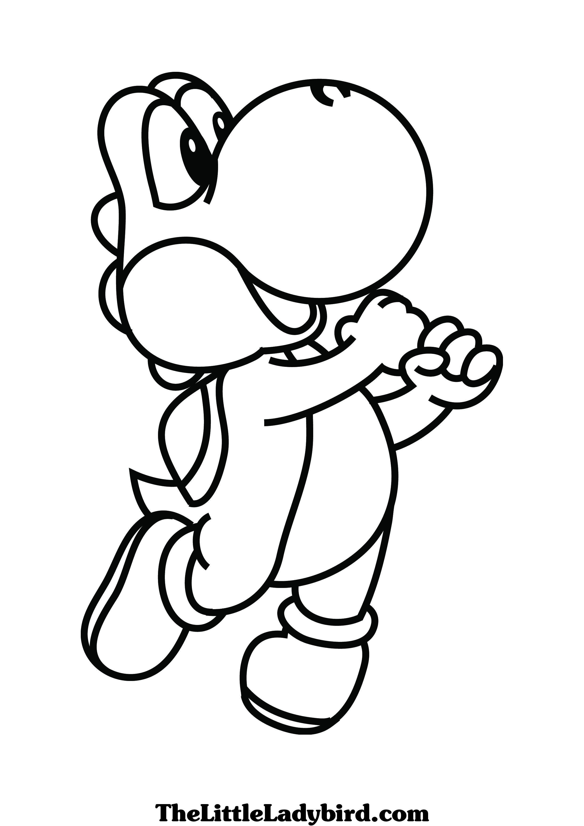 45+ Colorful Cute Yoshi Coloring Pages Easy