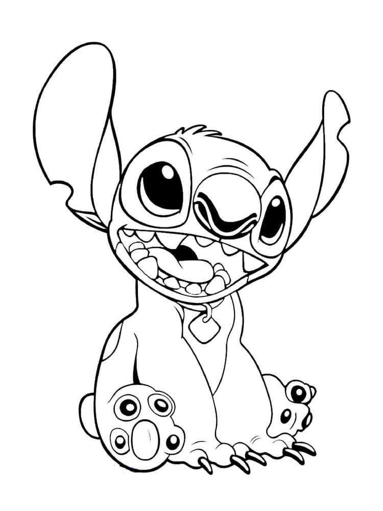 34+ Funtastic Adorable Stitch Coloring Pages Easy Kids