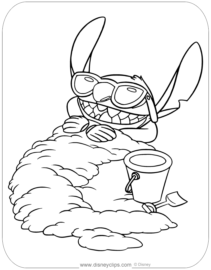 192+ Imaginative Stitch Surfing Coloring Pages Printable