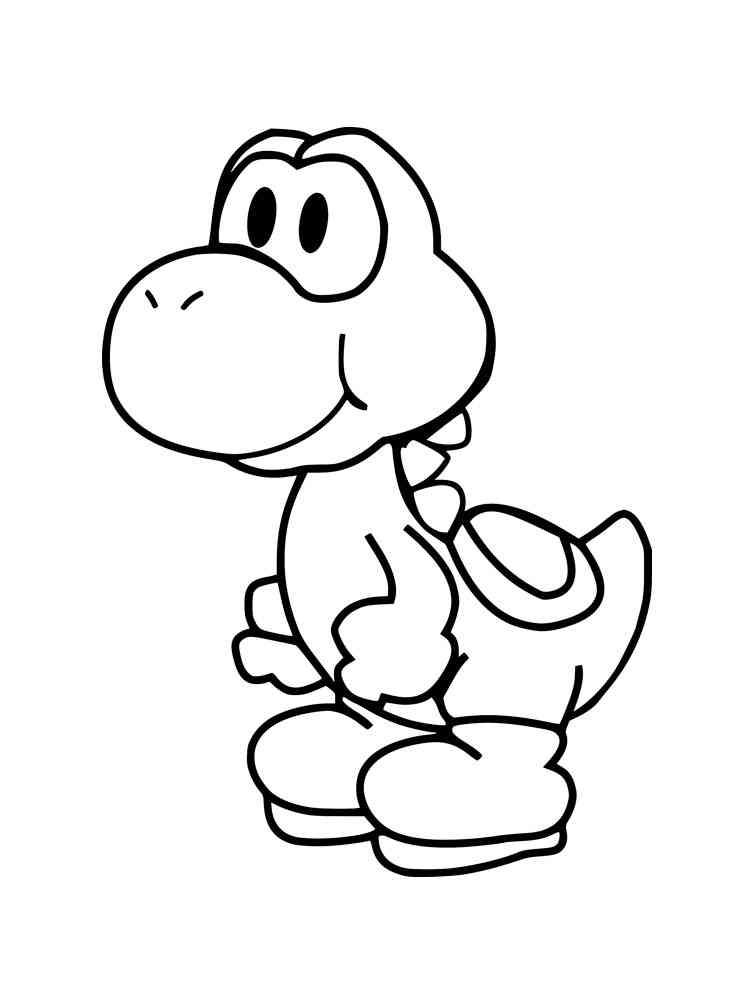 46+ Happy Cute Yoshi Coloring Pages Easy