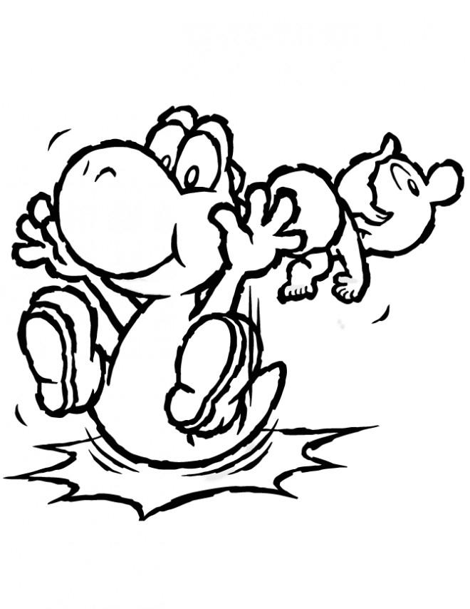 46+ New Cute Yoshi Coloring Pages and Drawing