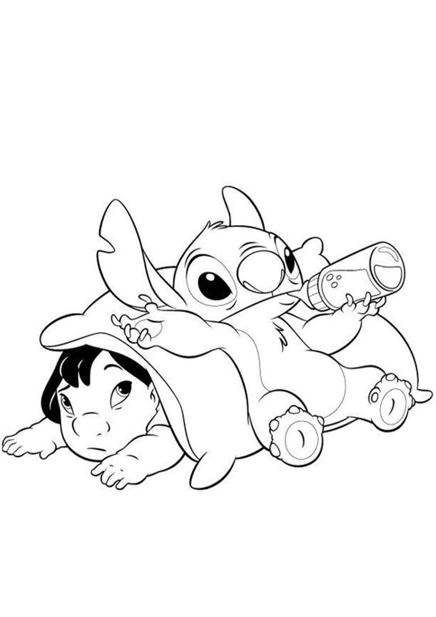 36+ Top Baby Stitch Disney Coloring Pages Sheets Printables