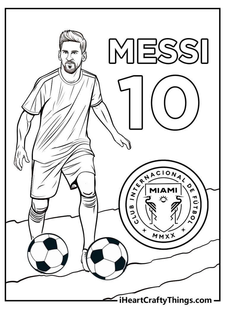 10 Leo Messi Coloring Pages 2